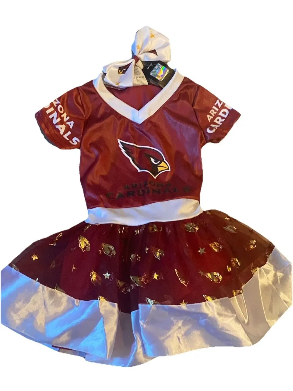 Arizona Cardinals NFL Football Little Girl Size 2T Dress Outfit Tutu Costume Bow